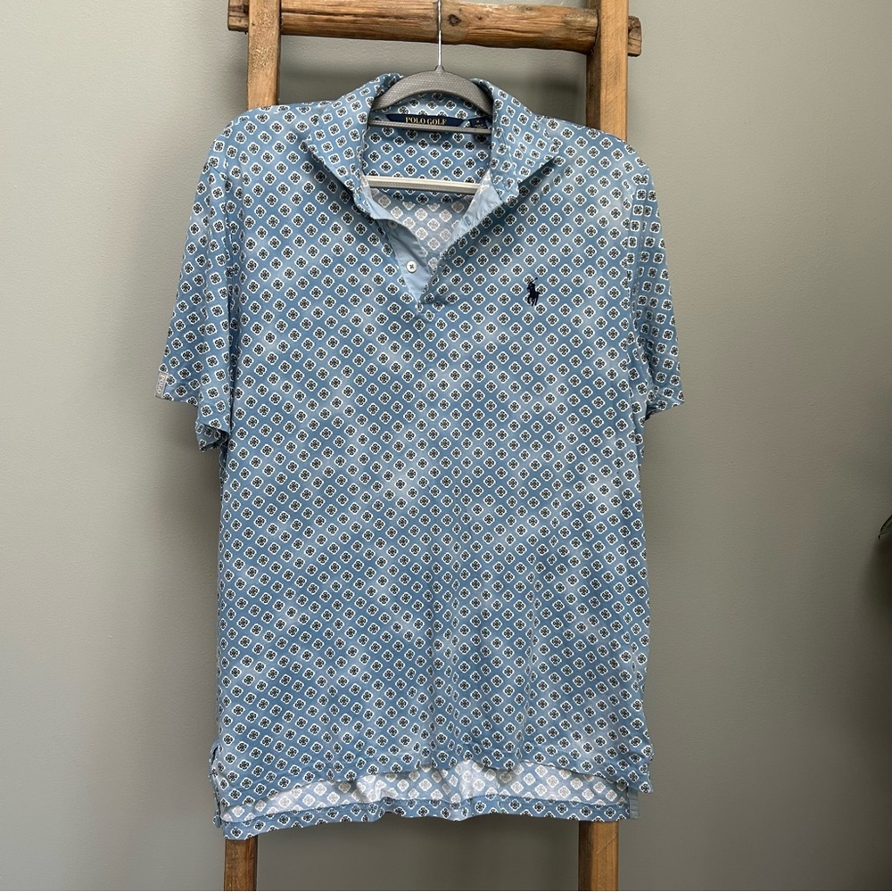 Polo Golf Ralph Lauren size M light blue with pattern